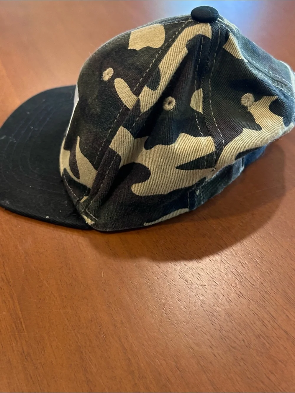 Jack & Winn Kids' Camo Baseball Hat in Black & Green